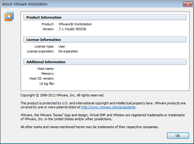 VMware Workstation 7.1.4 Build 385546