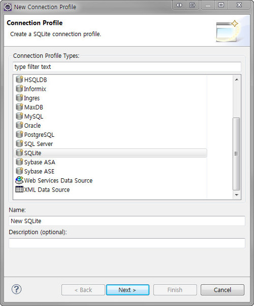 헤르메스 LIFE - [SQLite] Eclipse에서 SQLite 사용