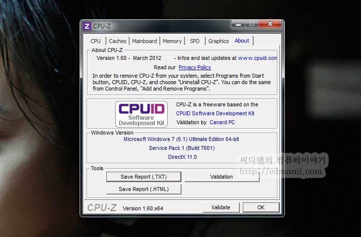 CPU-Z 1.60 다운로드 최신버전, CPU-Z 1.60, CPU-z 다운로드, CPUz, CPU-Z, 다운로드, IT, 보는법, 사용법, 아이비브릿지, i7-3770K, 정보,CPU-Z 1.60 다운로드 최신버전 아이비브릿지 i7-3770K ES버전을 지금 쓰고 있습니다. 아직 테스트할것이 많긴 한데요. 최신 프로세스를 처음에 확인할 때 가장 먼저 사용하는것은 CPU-Z 입니다. 버전이 1.60으로 올라와서 이제 아이비브릿지 프로세스를 정식으로 표기해줄 수 있게 되었는데요. CPU-Z 1.60을 다운로드해서 어떻게 나타나는지 보여드리도록 하겠습니다. 참고로 처음 프로그램을 띄운 뒤 자신이 알고 있던 클럭이 표기가 되지 않아서 문제가 있는게 아니냐고 묻는분들이 많은데요. 인텔과 AMD 모두 프로세스의 클럭을 모두 다 동작시키는게 아니라 유휴시에는 클럭을 낮춰서 전력을 아끼는 기술이 기본적으로 적용되어 있습니다. 물론 임의로 해제하고 쓸 수 있지만 처음에는 켜 있다는 것이죠. 때문에 클럭이 낮게 보일 수 있습니다. CPU-Z를 켜놓은 상태에서 과부하를 걸 수 있는 프로그램을 동작시켜보면 순간적으로 프로세스 클럭이 올라가는것을 볼 수 있습니다.